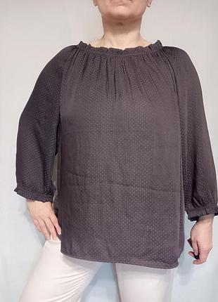 Блуза вільна ошатна фіолетово сіра розмір xxl 3xl недорого