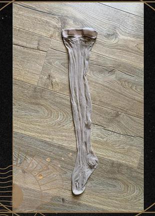 Класичні натуральні панчохи силікон коричневі бежеві база класика oldmoney ergee