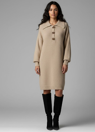 Платье свитер с шерстью альпака