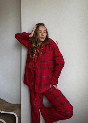 Піжама жіноча тканина: байка / піжама жіноча тканина як на фото / піжама жіноча в клітинку