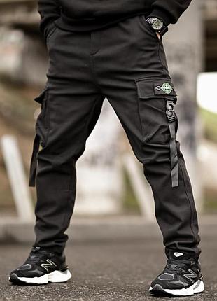 Зимние брюки джоггеры stone black 4 тр6545