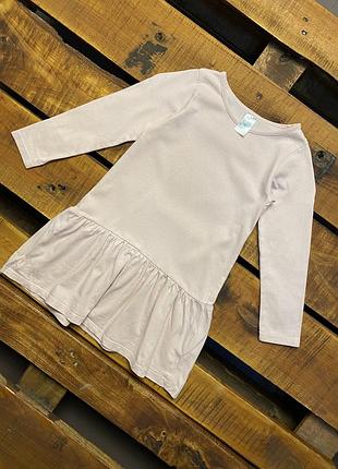 Детское хлопковое платье h&m (эйч энд эм 3-4 года 98-104 см идеал оригинал розовое)