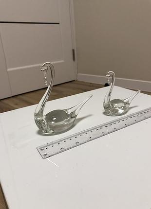 Лебеді скло статуетки 4 штуки