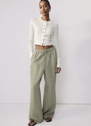 Льняные штаны h&m