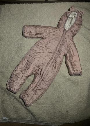 Зимовий дитячий комбінезон на хутрі мішка