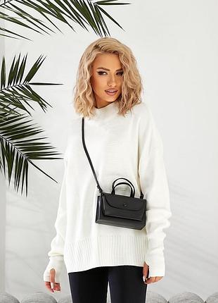 Женский свитер джемпер оверсайз базовый однотонный