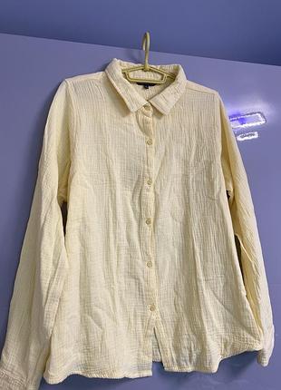 Сорочка рубашка муслін👆лимого кольору