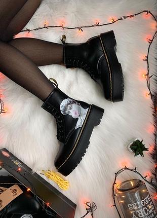 Черевики dr. martens jadon david michelangelo fur черевики зимові з хутром3 фото