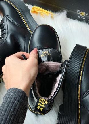 Черевики dr. martens jadon david michelangelo fur черевики зимові з хутром4 фото