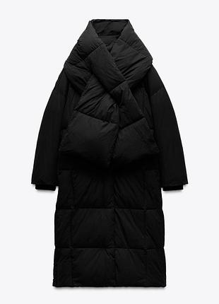 Водоотталкивающая новая куртка с шарфом zara