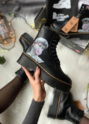 Черевики dr. martens jadon david michelangelo fur черевики зимові з хутром8 фото