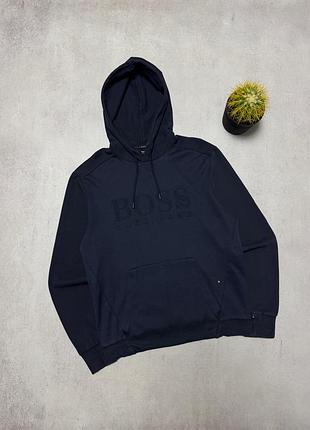 Чоловіче худі hugo boss преміальне оригінал з великим логотипом кофта з капюшоном