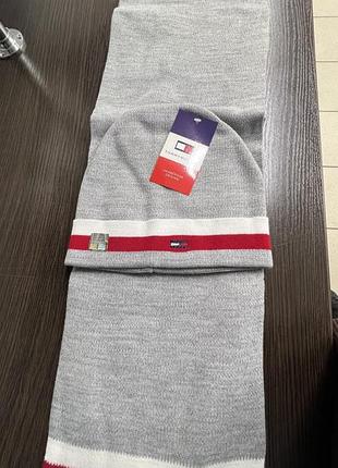 Набір шарф + шапка tommy hilfiger