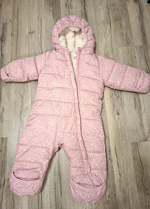 Детский зимний комбинезон lily &amp; dan 6-9 мес ( 74-80см) aldi inc, нитевичка