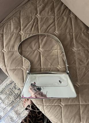 Срібляста сумка zara
