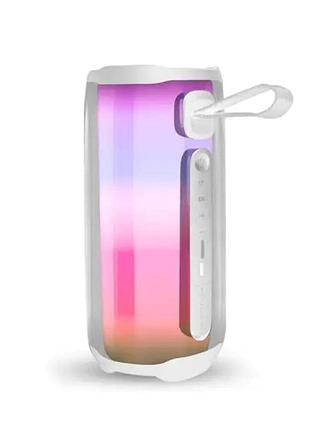 Портативна колонка 8 вт с подсветкой и usb белый pulse5w