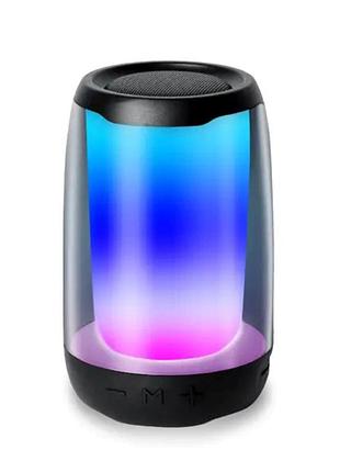 Портативна міні колонка з підсвічуванням чорний 8893ab