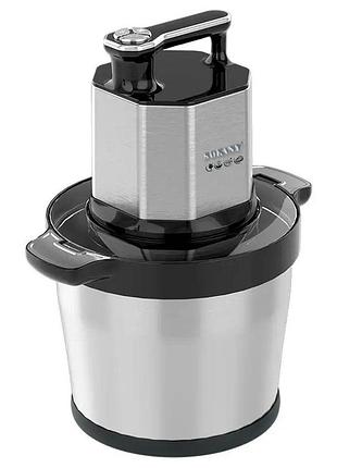 Чопер подрібнювач 800 вт з чашею на 4,5 літрів 6 лез м'ясорубка sokany sk-06033