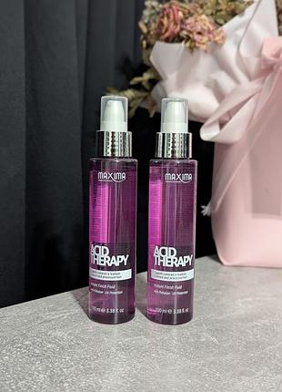 Флюид для мгновенной защиты волос с защитой от уф-излучения maxima acid therapy спрей защитный