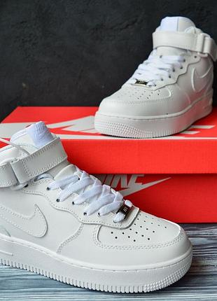 Новые кроссовки мужские зимние nike air force 1 mid lv8 white
