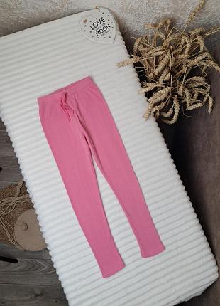Рожеві лосіни у рубчик від zara 4-5 років (104-110)