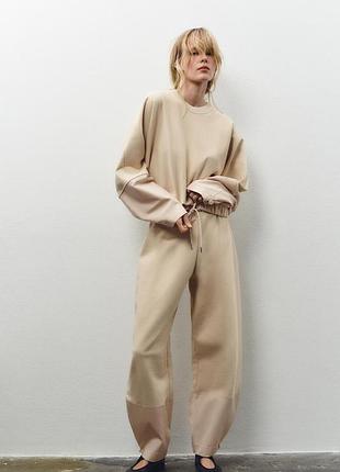 Брючный костюм комплект двойка свитшот и штаны zara - s, m - болеемерит