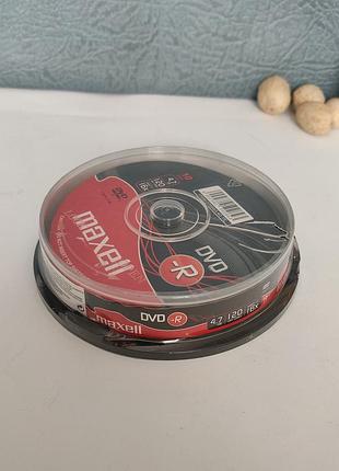 Диски  maxell dvd-r, 10 шт.