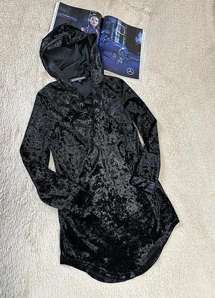 Велюрове подовжене худі