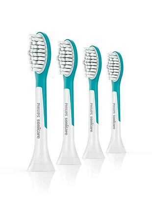 Насадки для електричної зубної щітки philips sonicare for kids 7+ (комплект 4 шт.)