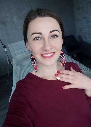 Сережки з бісеру 8