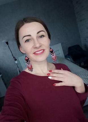Сережки з бісеру 6