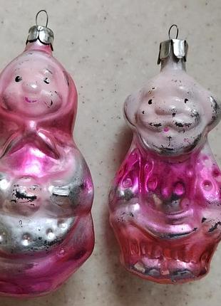 Ёлочные игрушки ссср.дед и старуха.