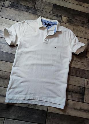 Бавовняне чоловіче біле поло tommy hilfiger розмір xl