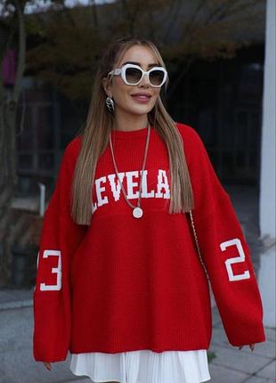 Ефектний подовжений оверсайз светр cleveland