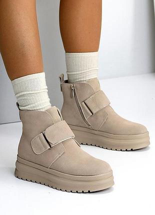 Черевики зимові жіночі натуральна замша суперціна