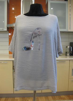 Легесенька натуральная блузка, яскравий принт !!!