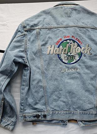 Hard rock café  *save the planet* atlanta denim jacket size l