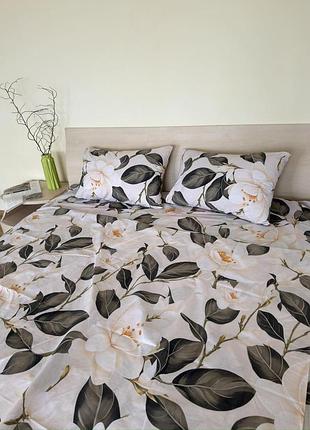 Качественное постельное белье "магнолия", из плотной бязи. все размеры, пошив!