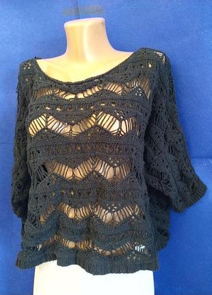 Ажурная кофточка вкорочена великого розмiру