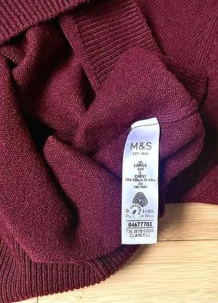 Шерстяний бордовий светр 3