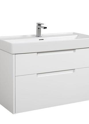 Тумба rimini с умывальником "sharp" 100 см консольная