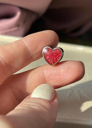 Шарм pandora серце червоне
