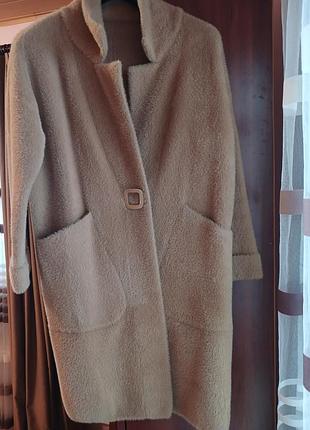 Пальто кардиган у кольорі кемел, альпака, у розмірі ,s,m