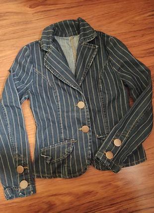 Жакет піджак ждинс у смужку