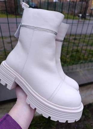 Кожаные ботинки 36-37р