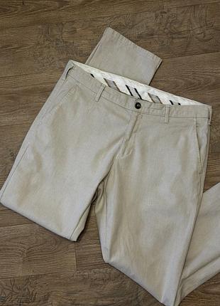 Бавовна бавовняні штани котон котонові легкі літні бежеві кемел
