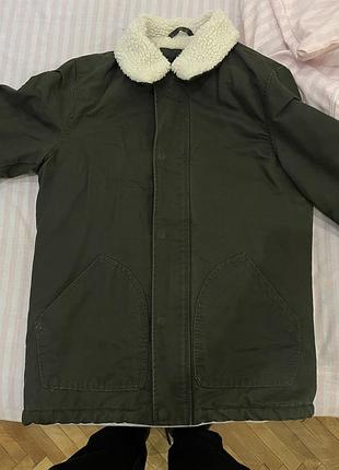 Куртка river island з утепленням (шерпа), хакі, оригінал