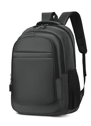 Мужской серый повседневный рюкзак для работы и учебы с отделением для ноутбука водонепроницаемый городской