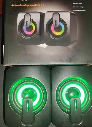 Геймерские колонки 02 rgb с подсветкой – состояние новых!