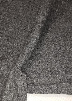 Шерстяной теплый джемпер косами 9